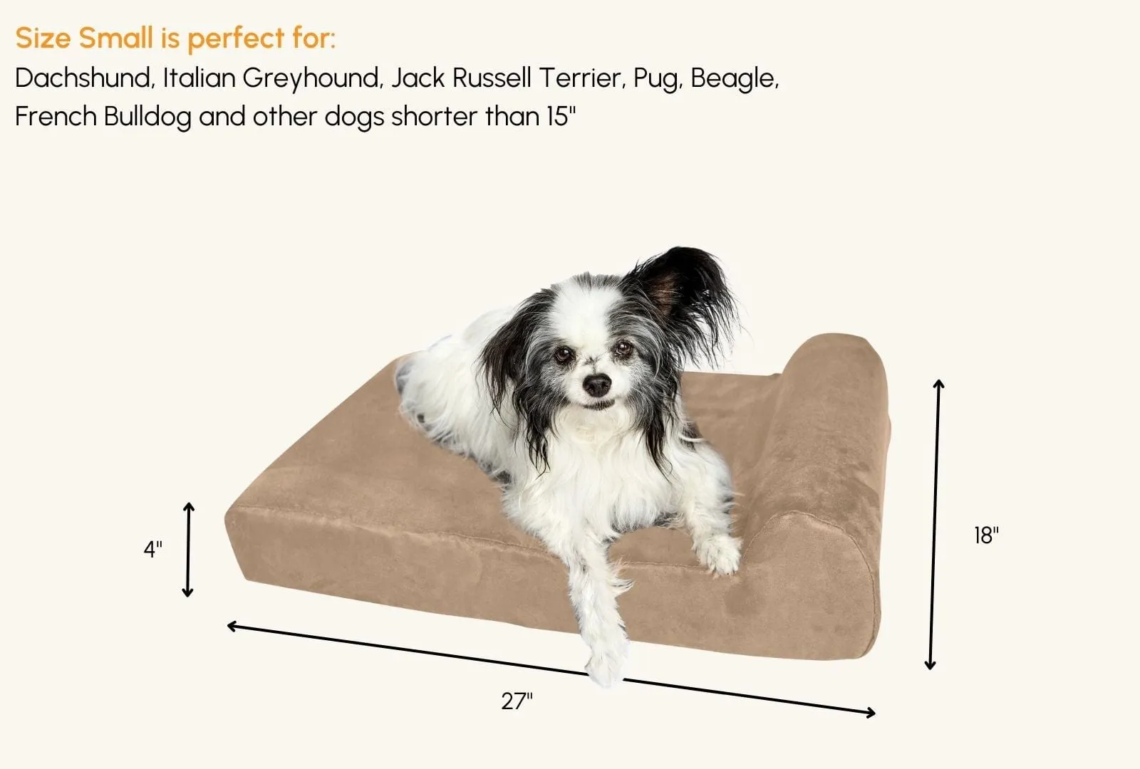 4" Orthopedic Headrest Bed