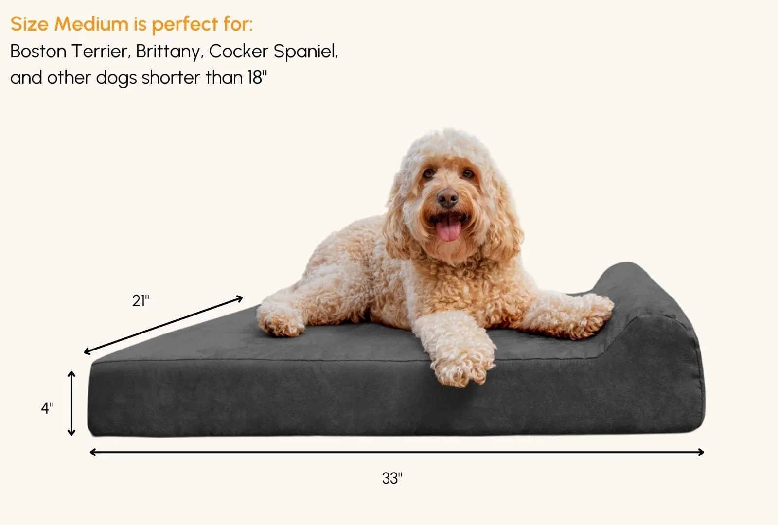 4" Orthopedic Headrest Bed
