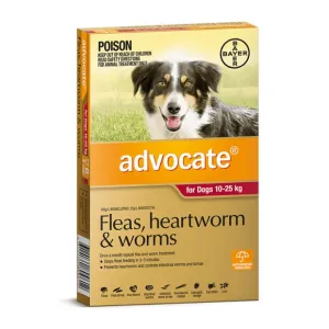 ADVOCATE DOG 10-25KG RED 6 PACK