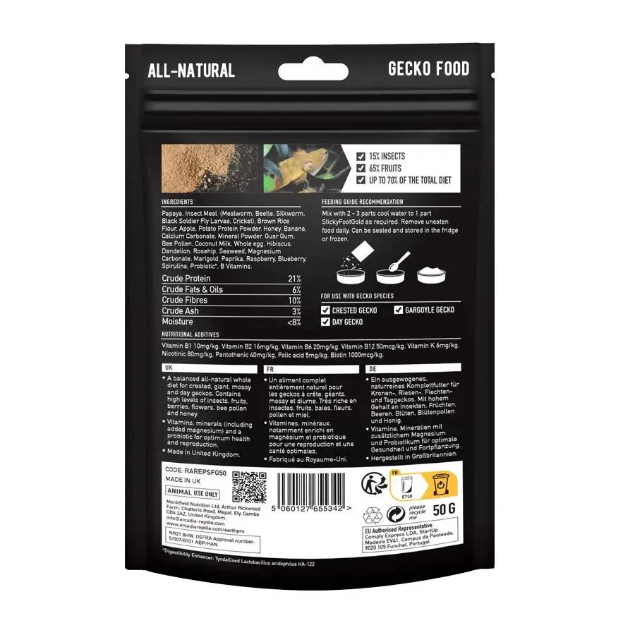 Arcadia EarthPro StickyFoot Gold Gecko Food 1.76 Oz