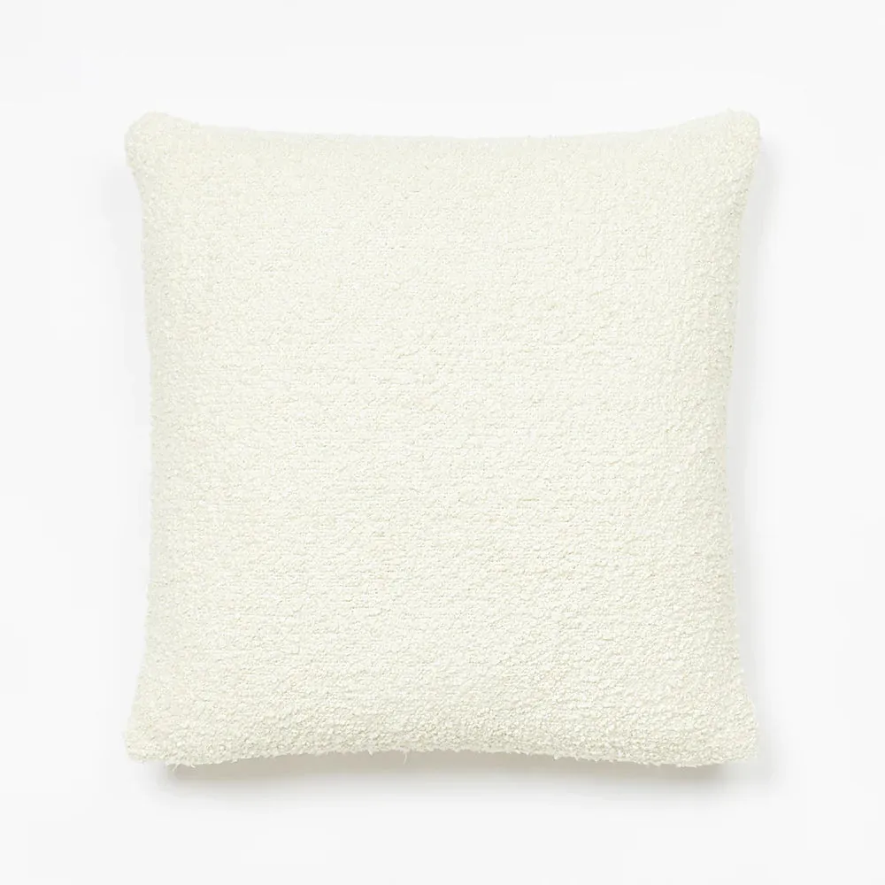 Bonnie & Neil Boucle White Cushion 60cm