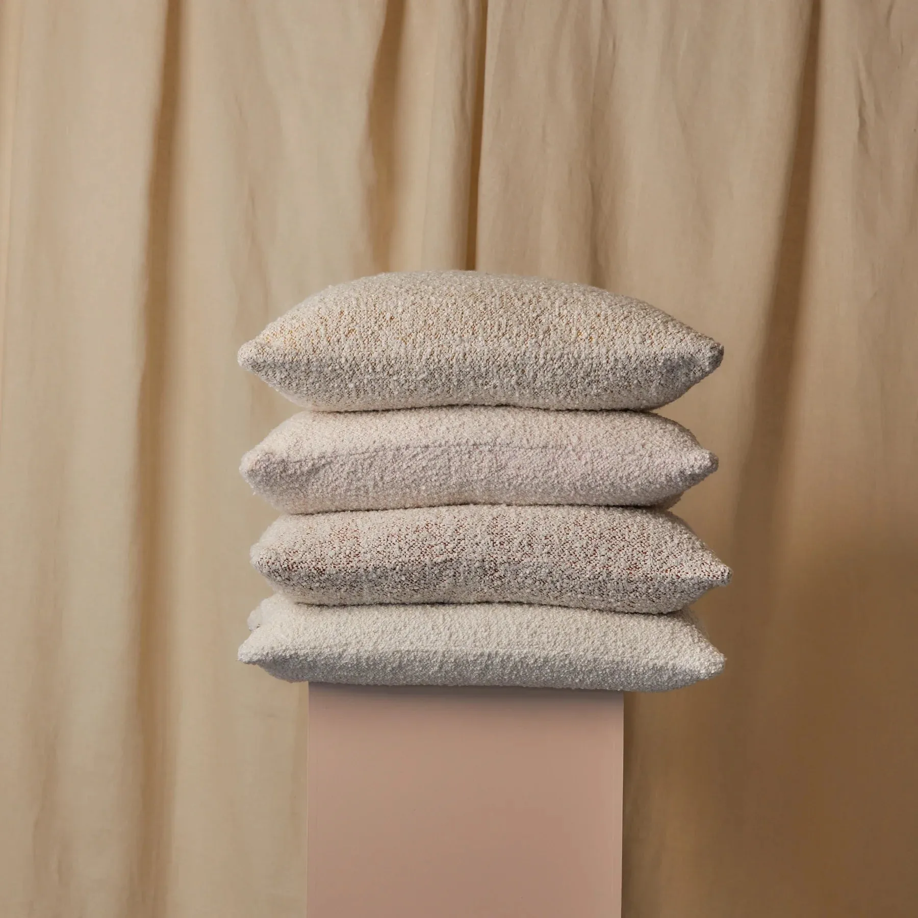 Bonnie & Neil Boucle White Cushion 60cm