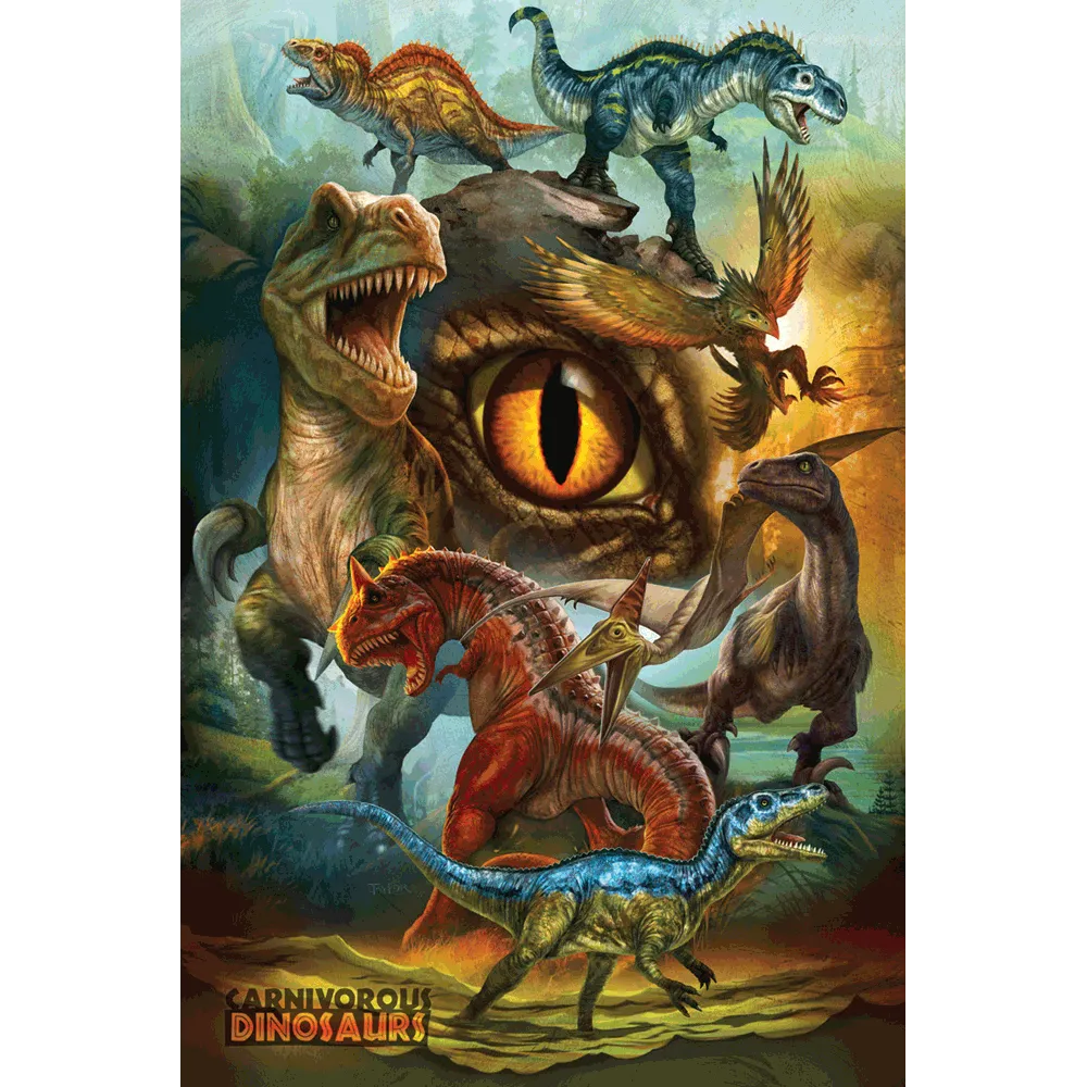 Carnivorous Dinosaurs Puzzle - 100 Pieces