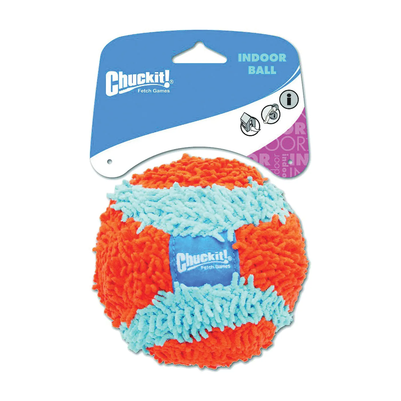 Chuckit! 213201 Dog Toy, M, Chenille, Blue/Orange