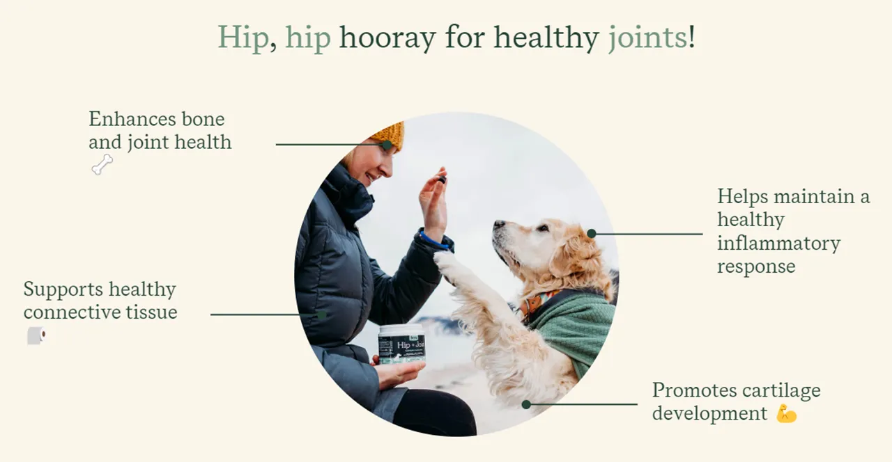 Fera Pet Organics Dog and Cat Supplement, Hip   Joint Support for Dogs
