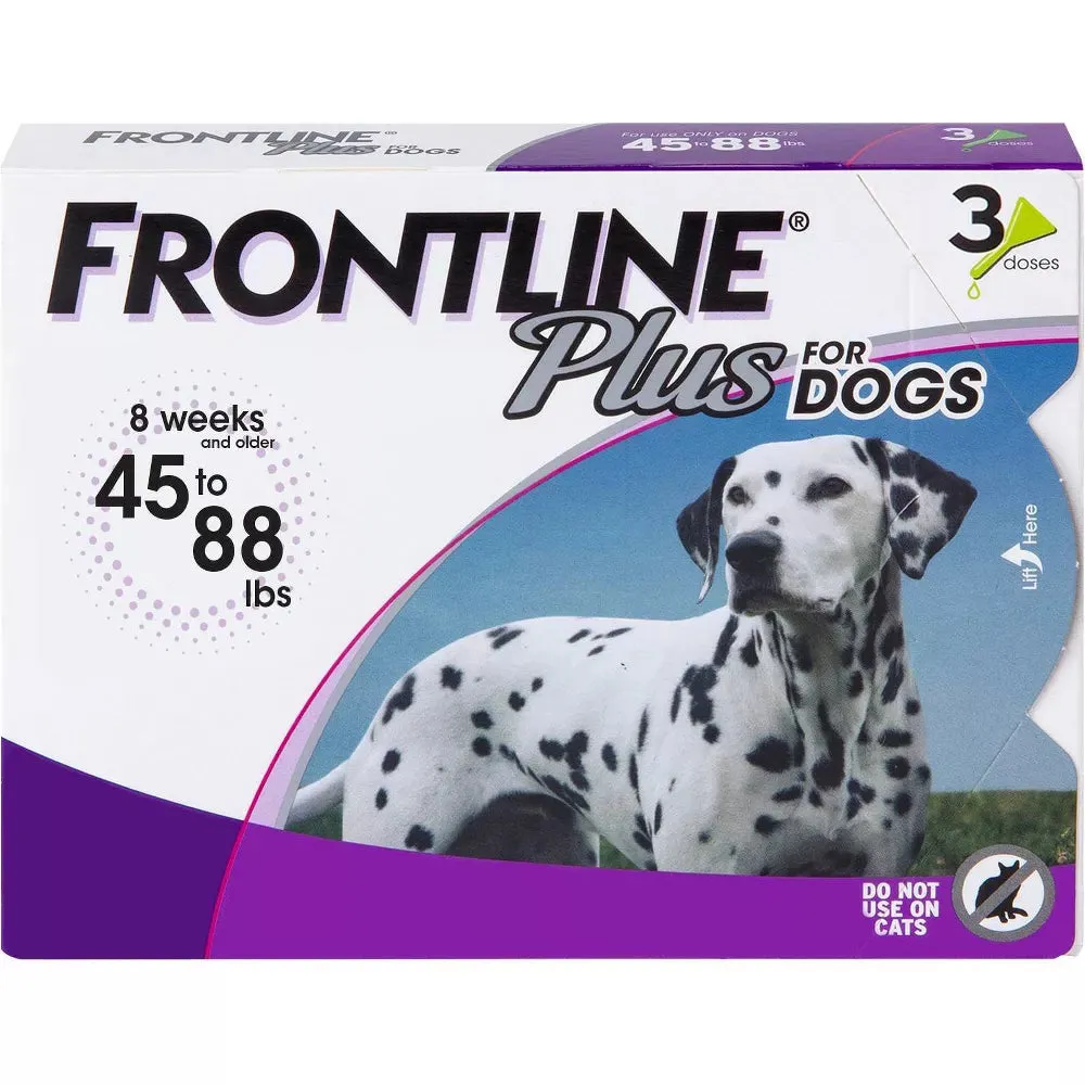 Frontline Plus Flea And Tick Treatment For Dogs 45-88 Pounds
