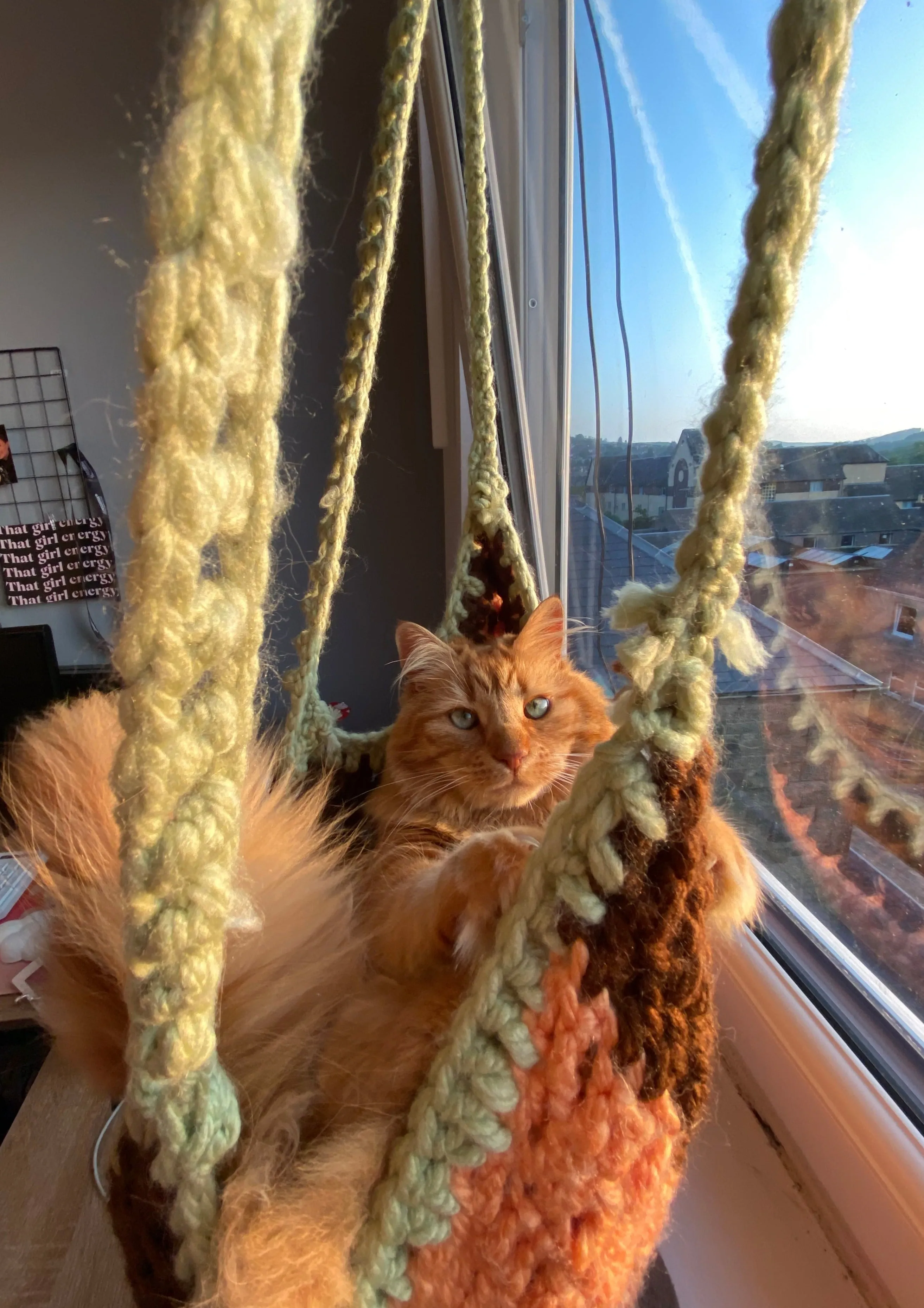 Handmade Crochet Cat Hammock