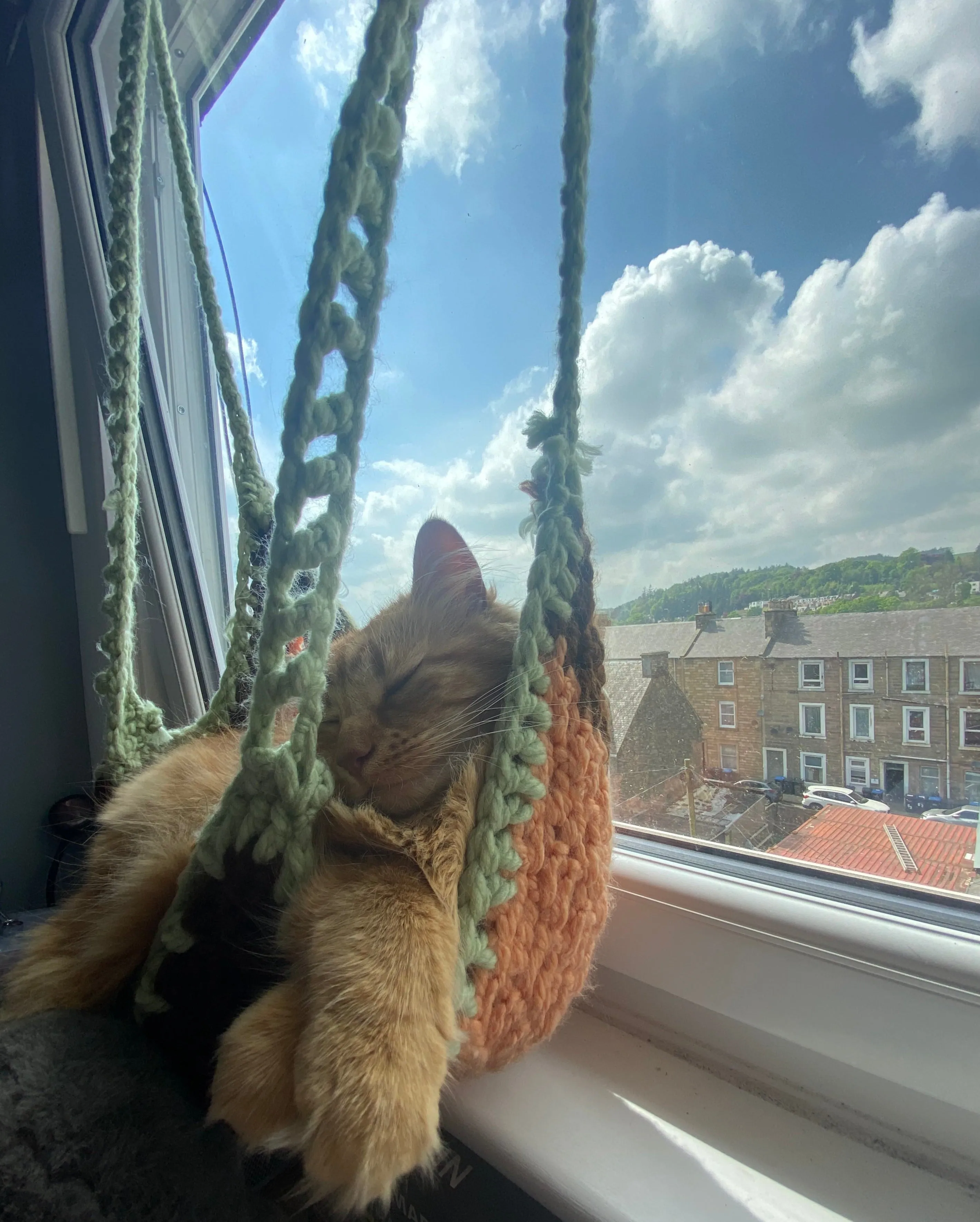 Handmade Crochet Cat Hammock