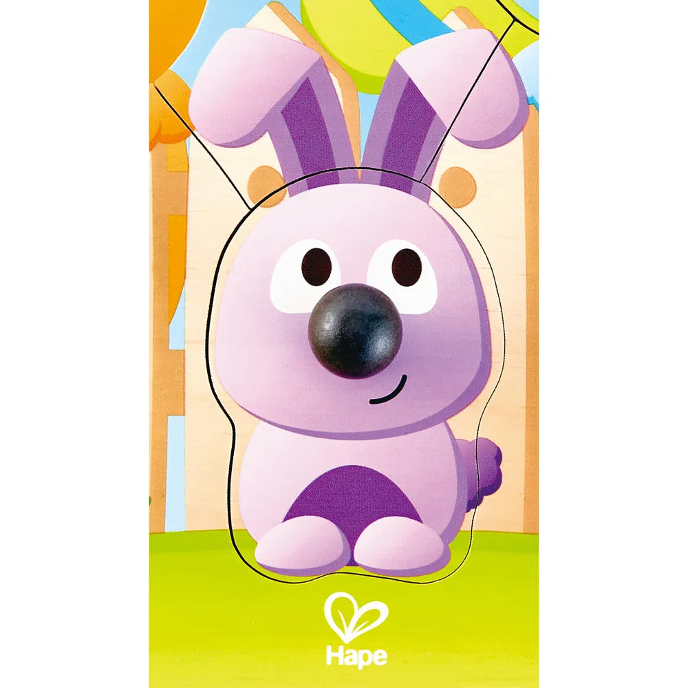 Hape Big Nose Pet Puzzle - 4 Piece Wooden Puzzle Toy