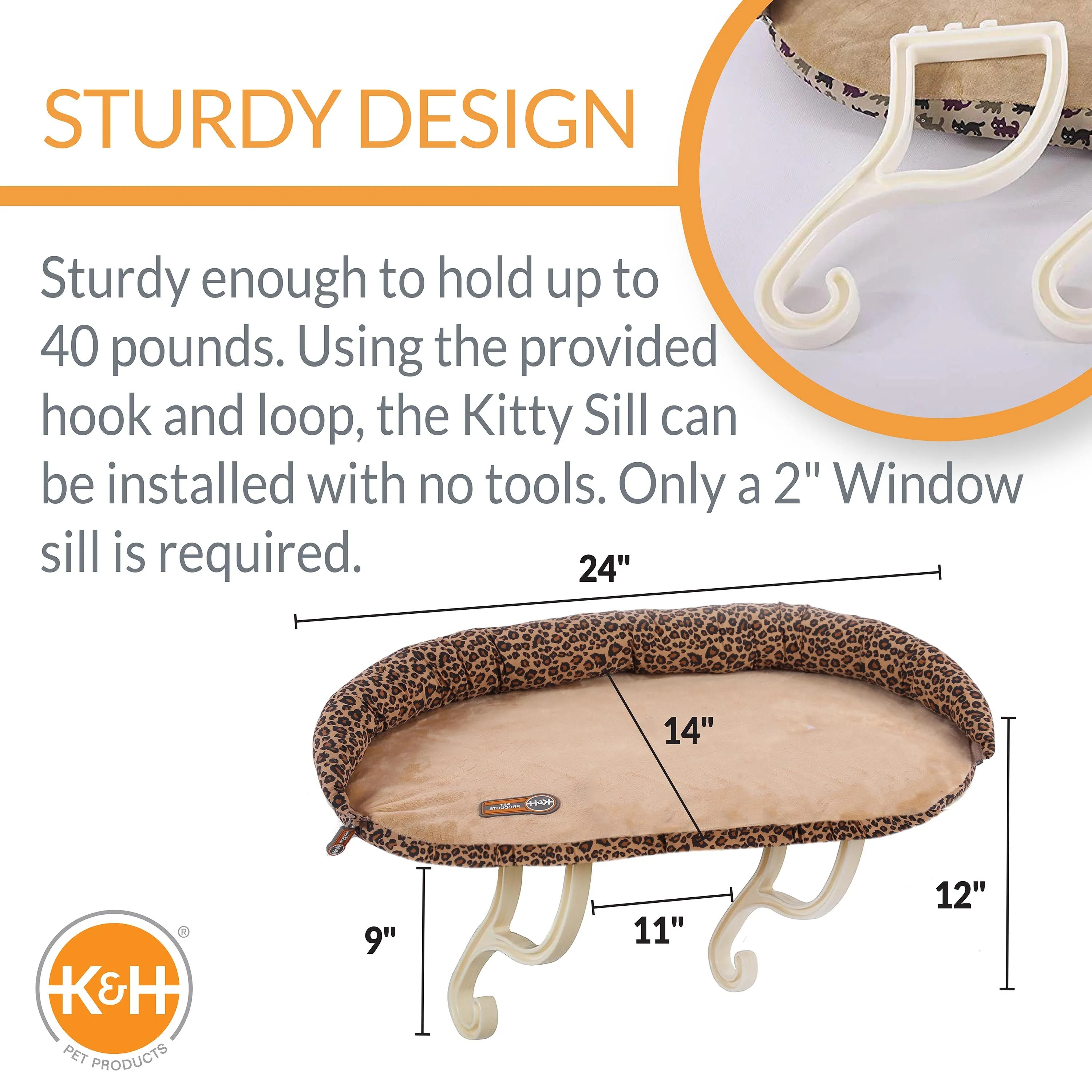 K&H Deluxe Kitty Sill with Bolster