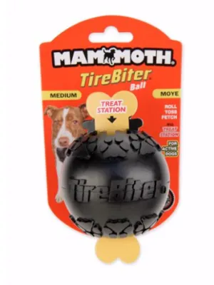 Mammoth MED. 3 IN. TIREBITER BALL W/TREAT STATION