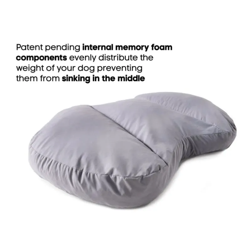 Paw Brands, PupCloud™ Faux Fur Memory Foam Dog Bed, Curve White