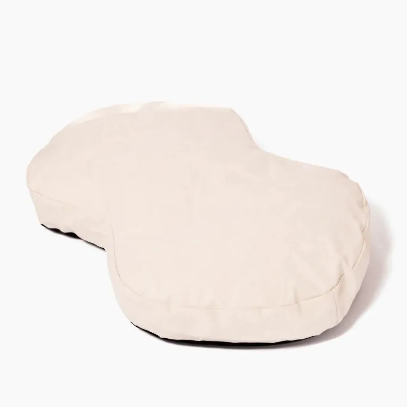Paw Brands, PupCloud™ Faux Leather Memory Foam Dog Bed, Cream