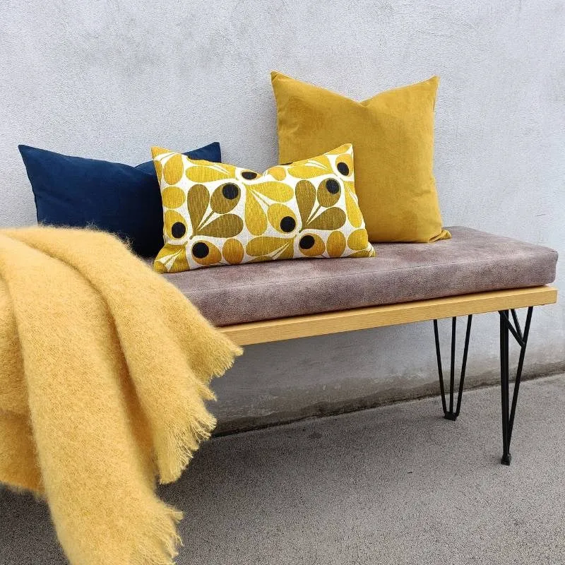 Plush Velvet Cushion Cover 50x30cm in indigo