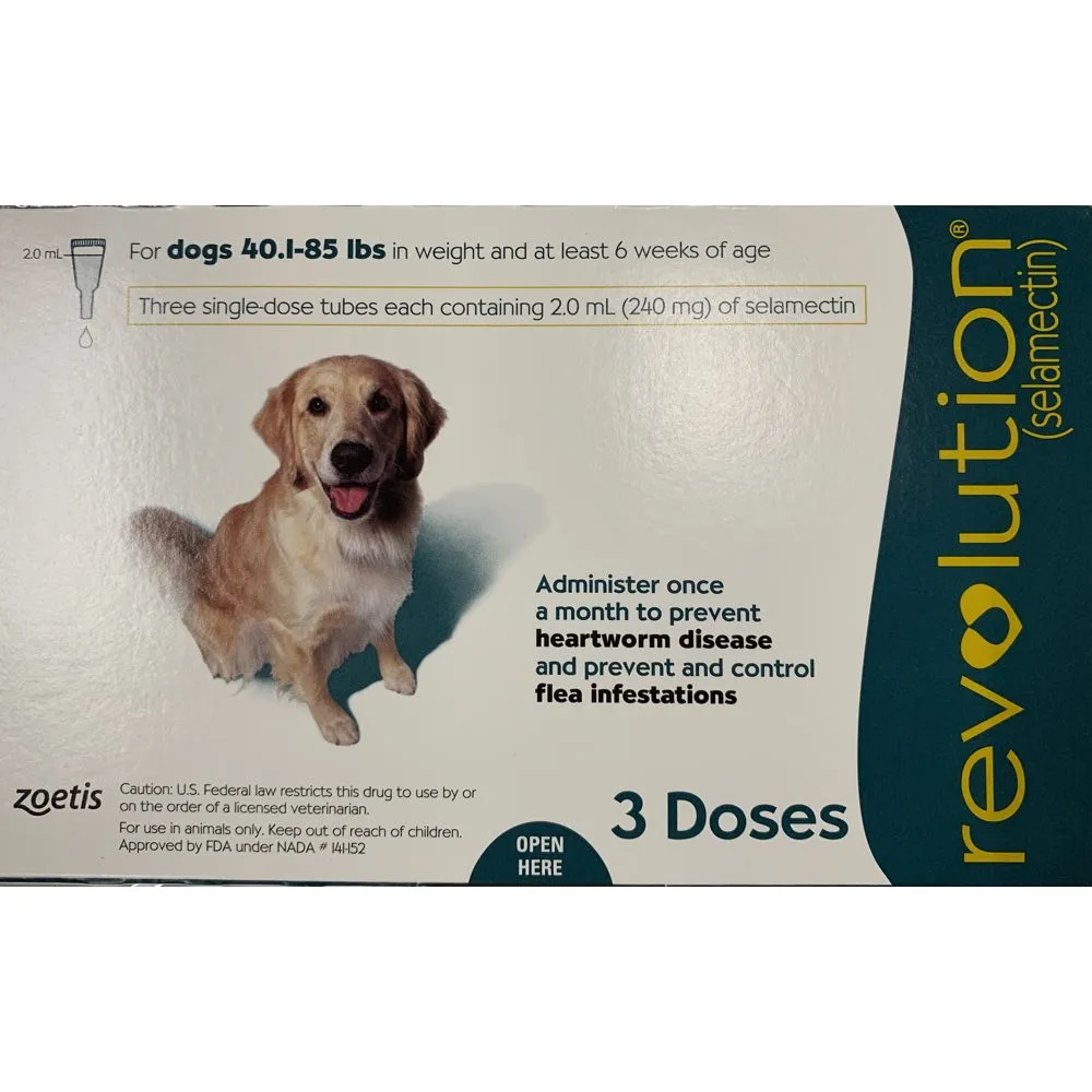Revolution For Dogs Weighing 40-85lb 3pcs