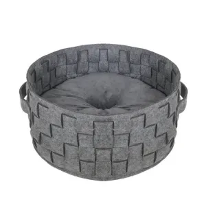 Rosewood 40 Winks Felt & Fur Plaited Pet Bed