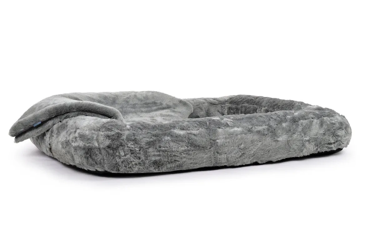 Spring Faux Fur Dog Bed