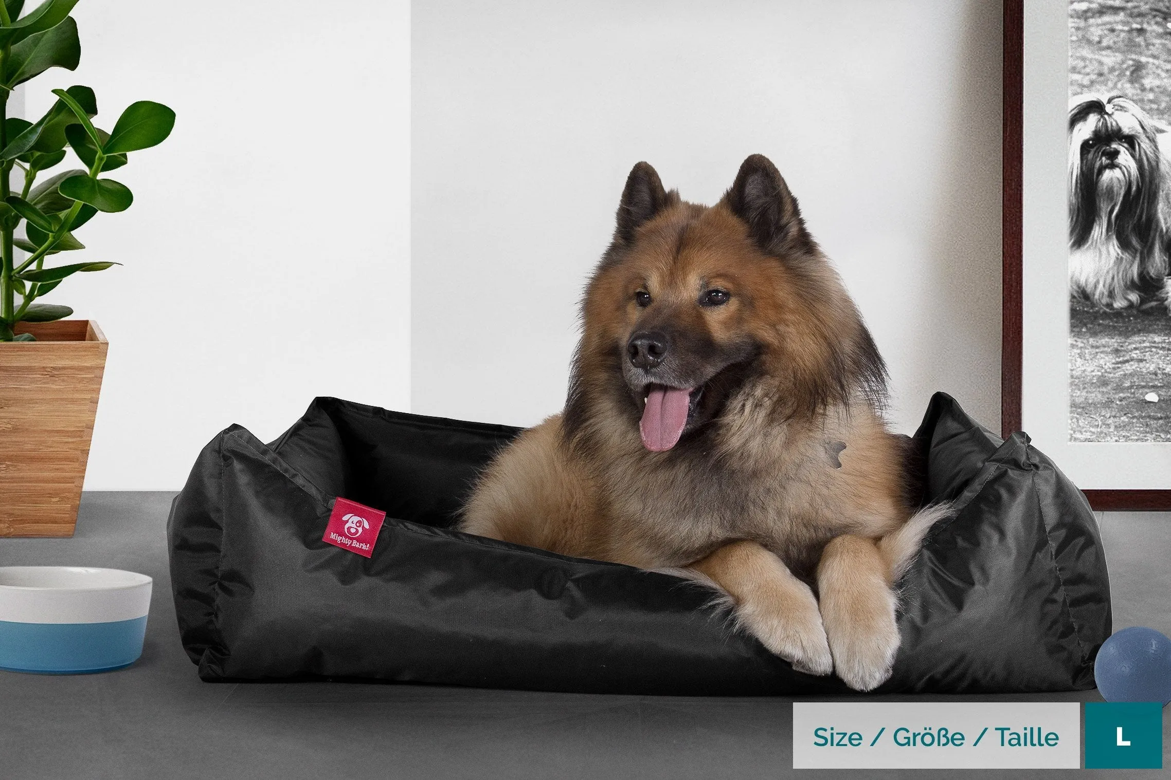 The Nest - Orthopedic Memory Foam Dog Bed - Waterproof Black