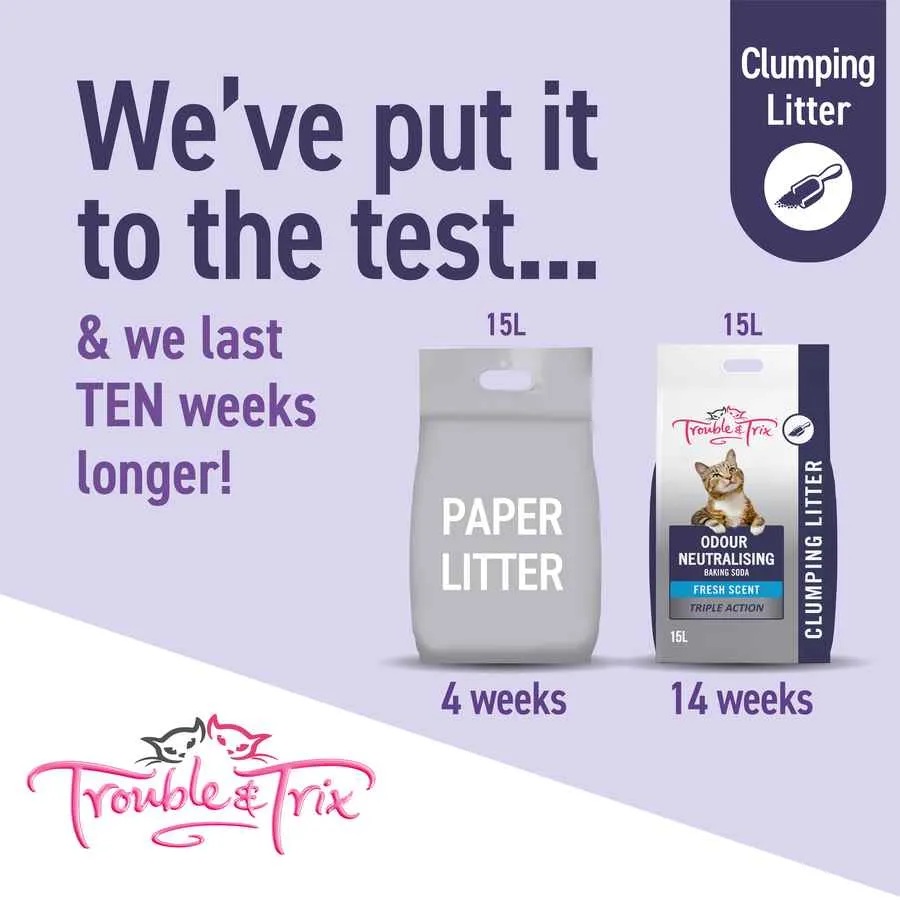Trouble and Trix Litter Baking Soda Clumping