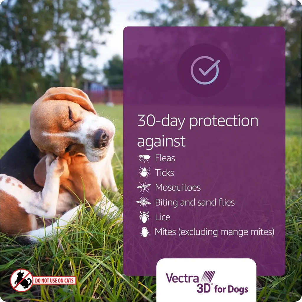 Vectra 3D Flea and Tick Spot Treatment for Dogs & Puppies, 5-10 lbs