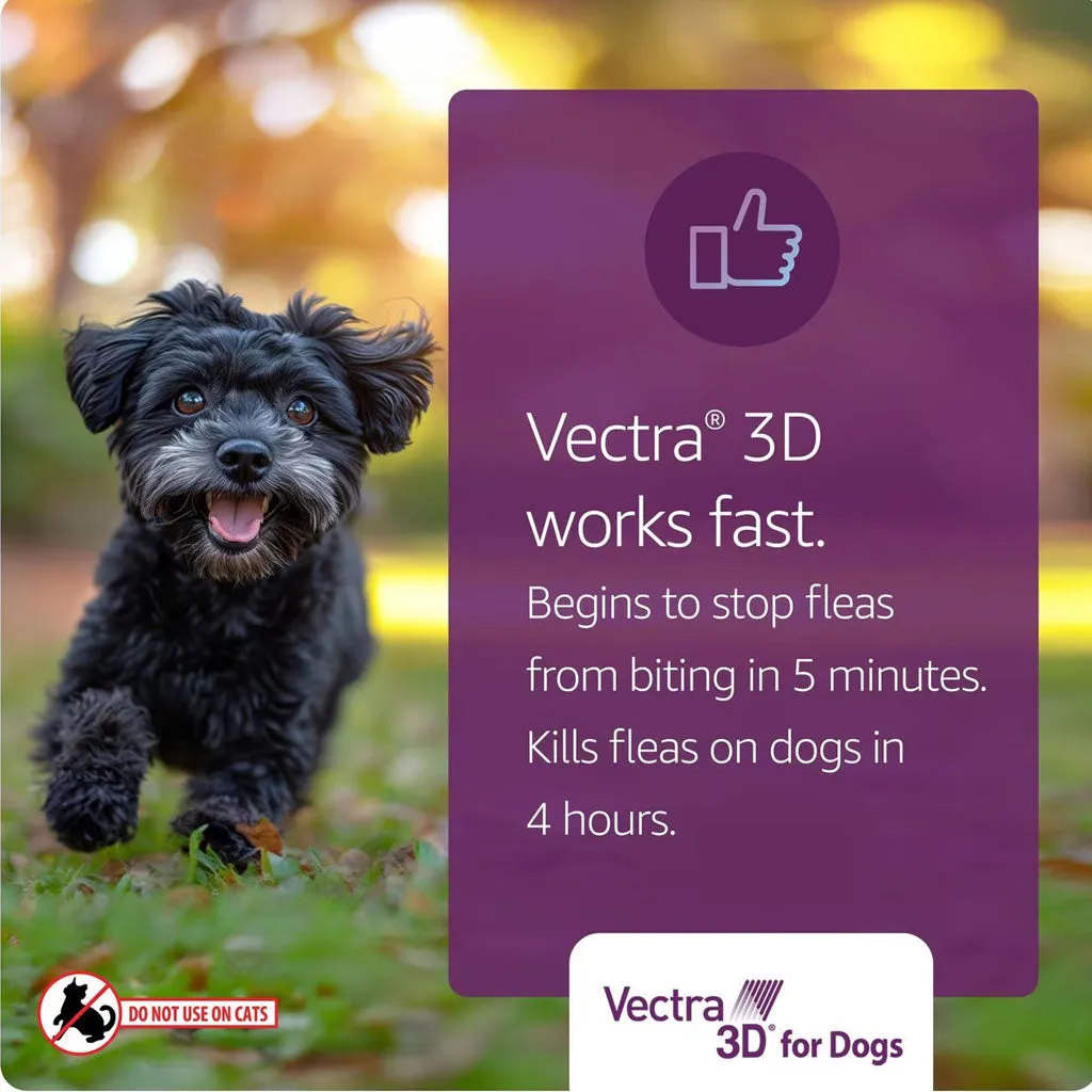 Vectra 3D Flea and Tick Spot Treatment for Dogs & Puppies, 5-10 lbs