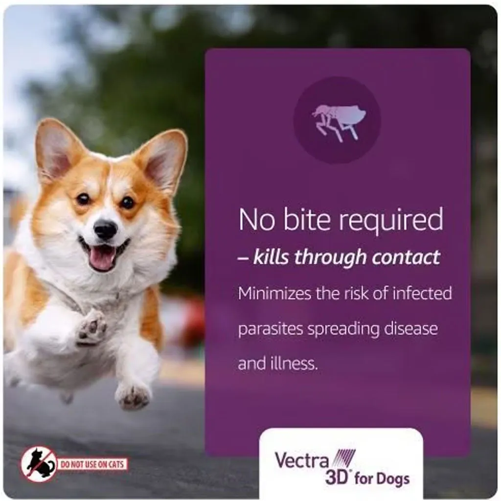Vectra 3D Flea and Tick Spot Treatment for Dogs & Puppies, 5-10 lbs