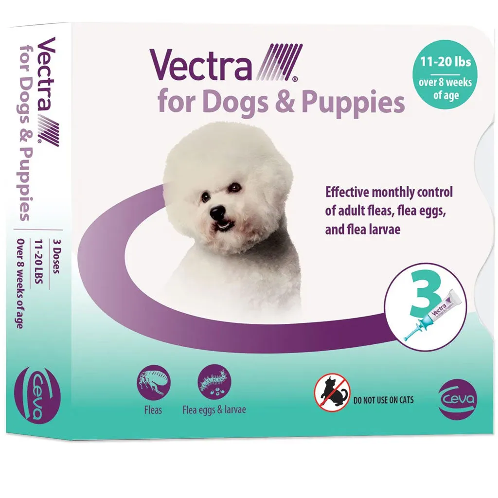 Vectra Flea and Tick Spot Treatment for Small Dogs & Puppies, 11-20 lbs
