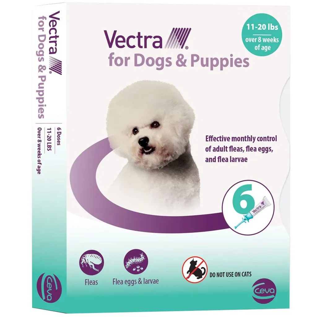 Vectra Flea and Tick Spot Treatment for Small Dogs & Puppies, 11-20 lbs