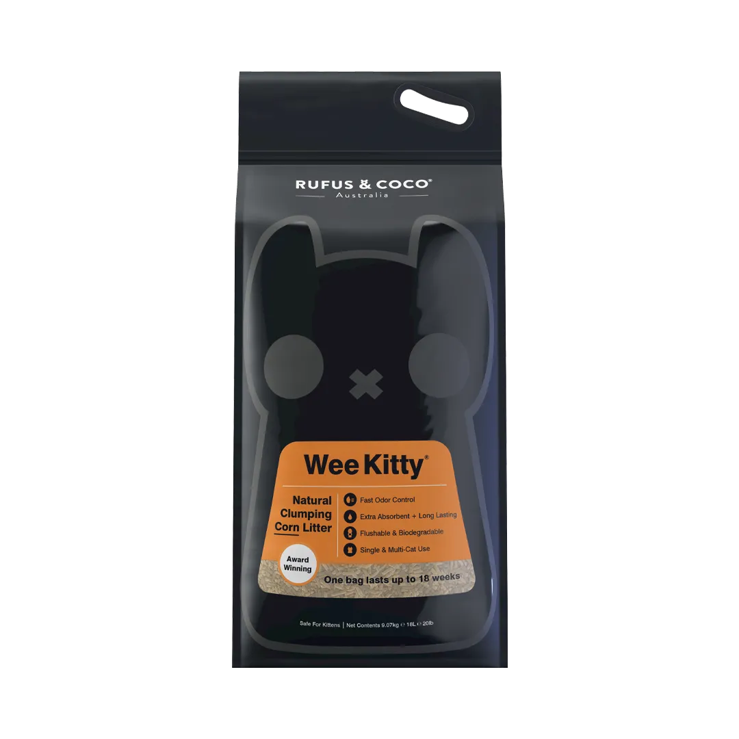 Wee Kitty Natural Clumping Corn Litter 9kg