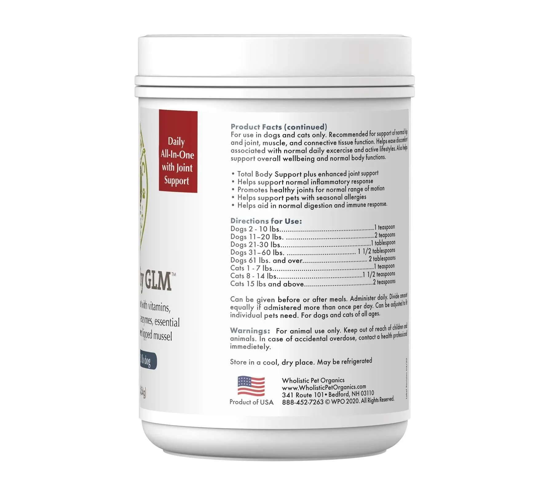 Wholistic Pet Canine Joint Mobility & Green Lipped Mussel