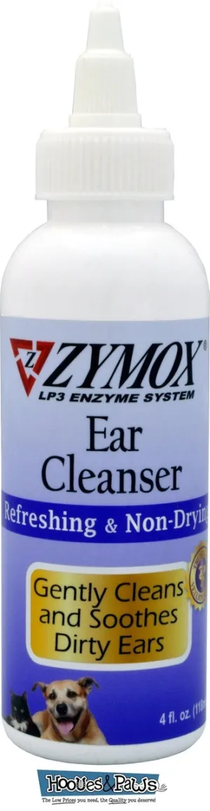 Zymox Ear Cleanser Pet Dog Cleansing Treatment Non Toxic Bio-Active Enzymes 4 oz